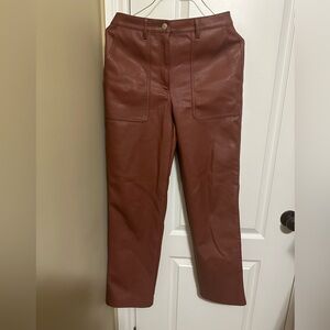 Aritzia Wilfred free faux leather pants - size 4